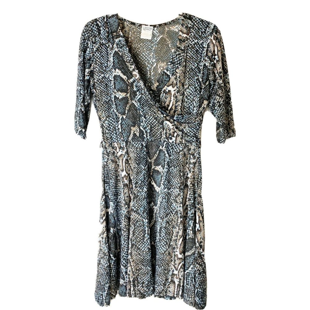 Charming Charlie Sz Medium M Midi Snake Dress EUC